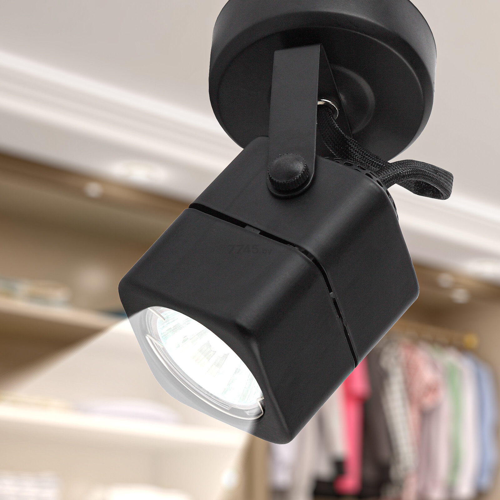 Точечный светильник накладной ЭРА OL3 GU10 BK черный - Фото 4